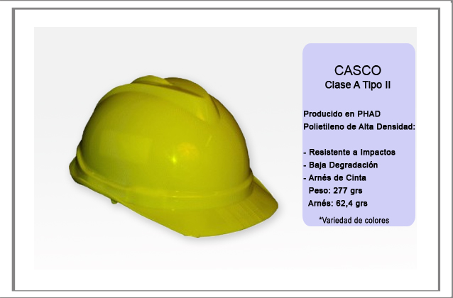 Seguridad | Proteccion | Casco Clase A tipo II