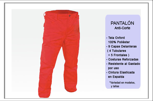Ropa de Trabajo | Pantalones - Chaquetas | Pantalon Anti-Corte